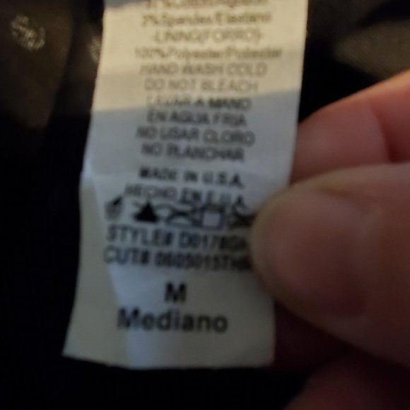 Pin-Up Dress Black/White Polka Dots Size M - Picture 4 of 5